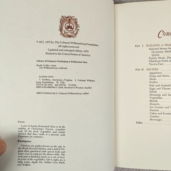 The Williamsburg Cookbook Vintage Local Ethnic Recipes Virginia Cooking - Picture 4 of 8